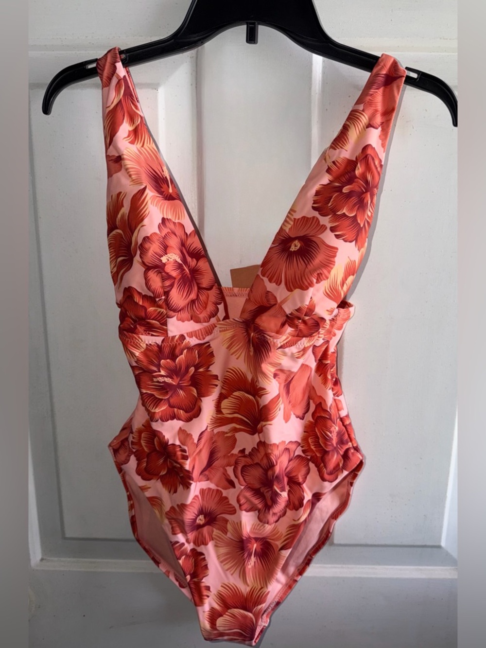 Women’s Shade & Shore Pink Floral One-Piece Swimsuit Size Small NWT